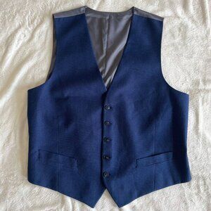 COPY - Men's Navy Blue and Gray Suit Vest